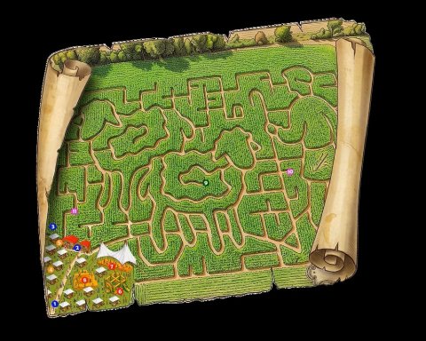 Maislabyrinth Landkarte